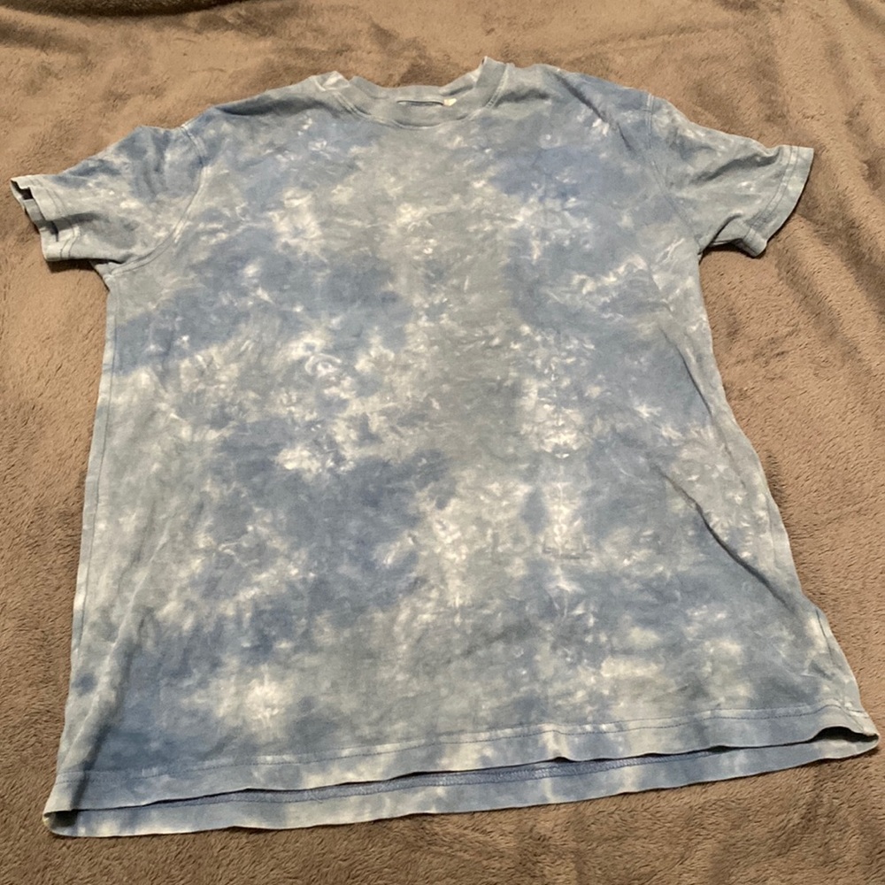 blue tye dye oversized tee shirt